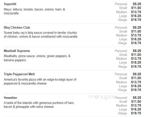 R C's Clubhouse Pizza - Onsted, MI menu_pic