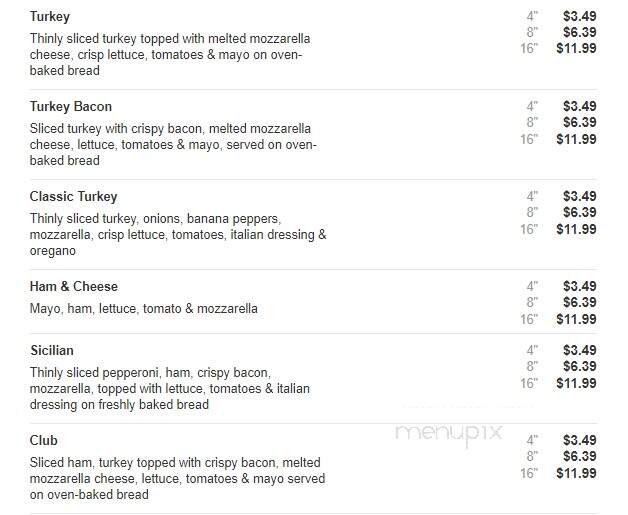 R C's Clubhouse Pizza - Onsted, MI menu_pic