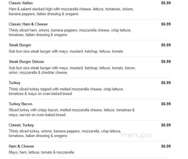R C's Clubhouse Pizza - Onsted, MI menu_pic