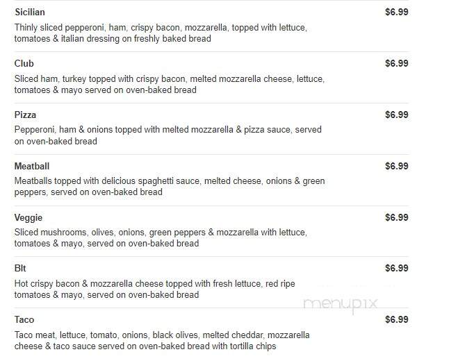 R C's Clubhouse Pizza - Onsted, MI menu_pic