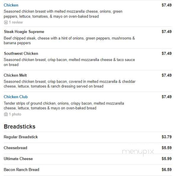 R C's Clubhouse Pizza - Onsted, MI menu_pic