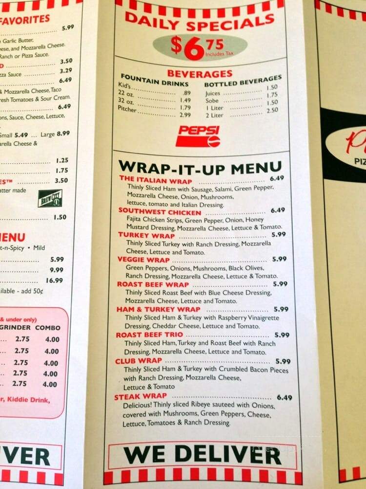 Pentwater Pizza's & Grinders - Pentwater, MI menu_pic