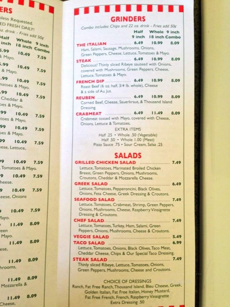 Pentwater Pizza's & Grinders - Pentwater, MI menu_pic