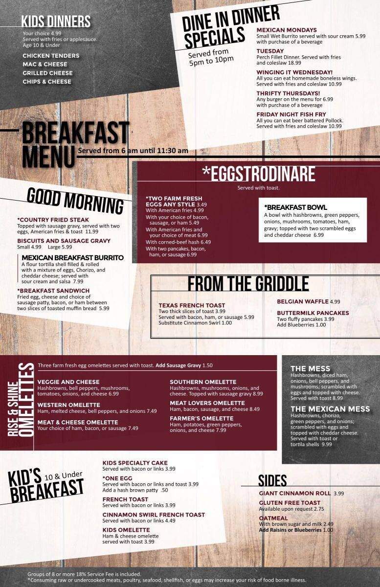 Embassy Bar & Grill - West Olive, MI menu_pic