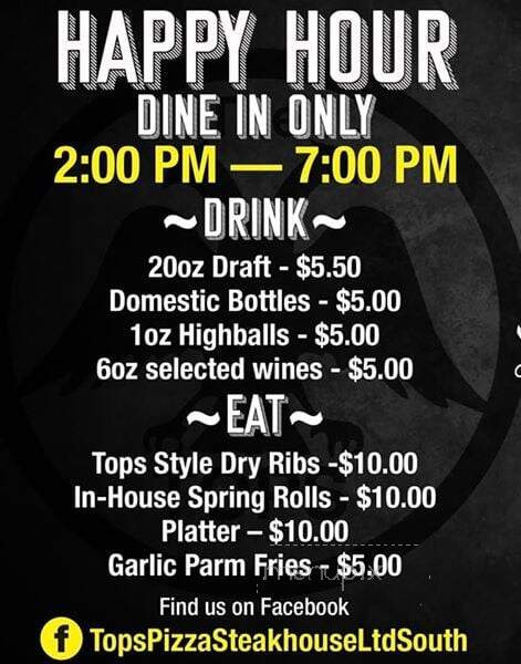 Tops Pizza & Steakhouse - Calgary, AB menu_pic