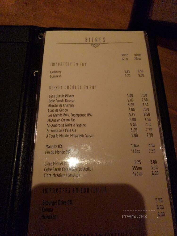 Nyks Pub & Grill - Montreal, QC menu_pic