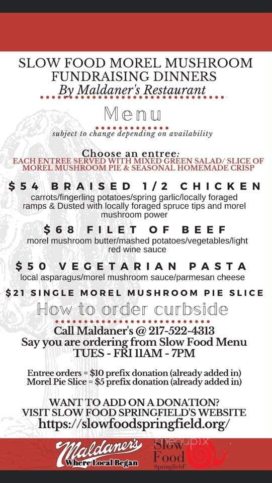 Maldaner's Restaurant - Springfield, IL menu_pic