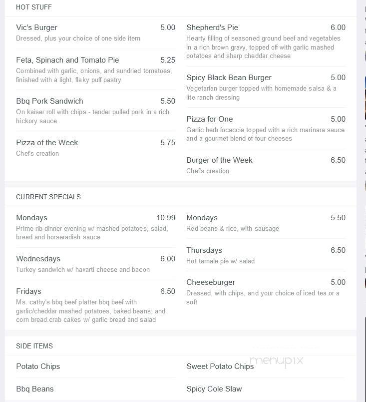 Vic's Kangaroo Cafe - New Orleans, LA menu_pic