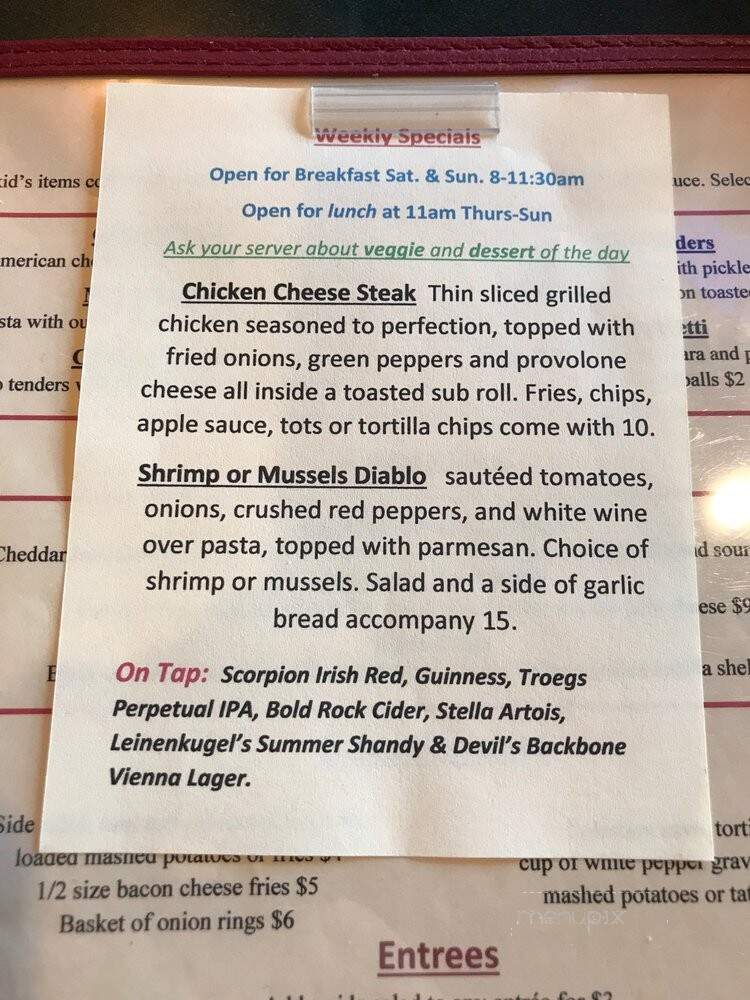Anthony's Bar and Grill - Dunkirk, MD menu_pic