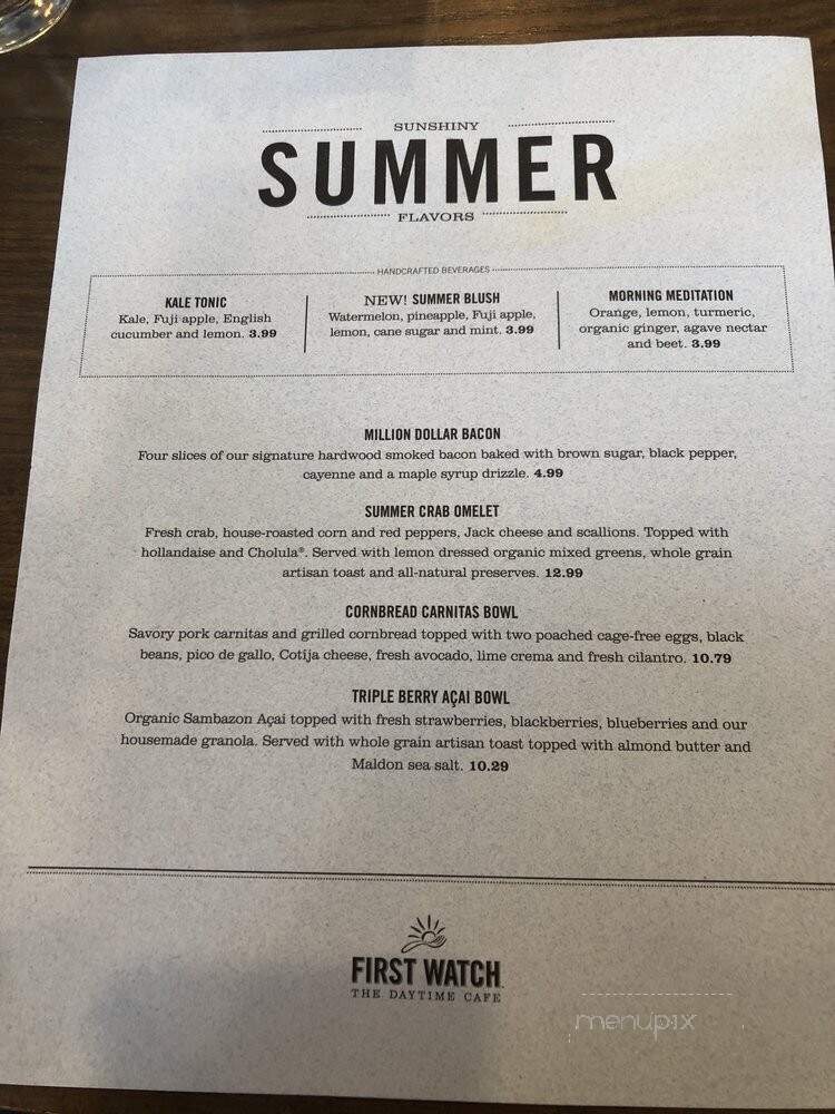 First Watch Restaurants - Pikesville, MD menu_pic