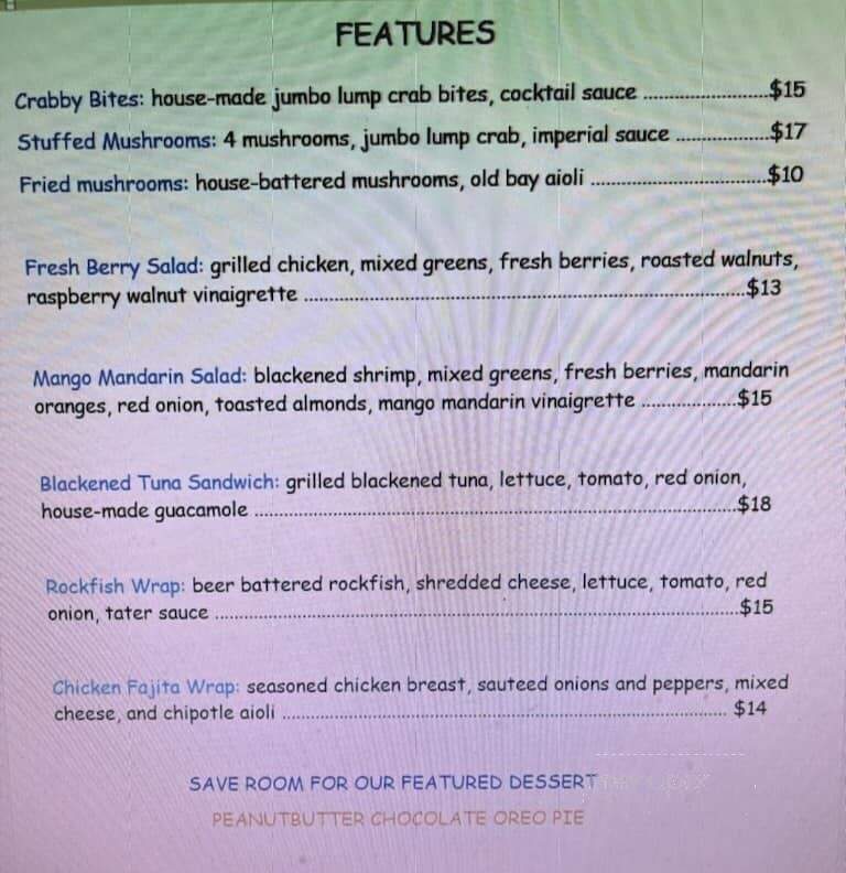 Full Moon Pub & Grill - Reisterstown, MD menu_pic