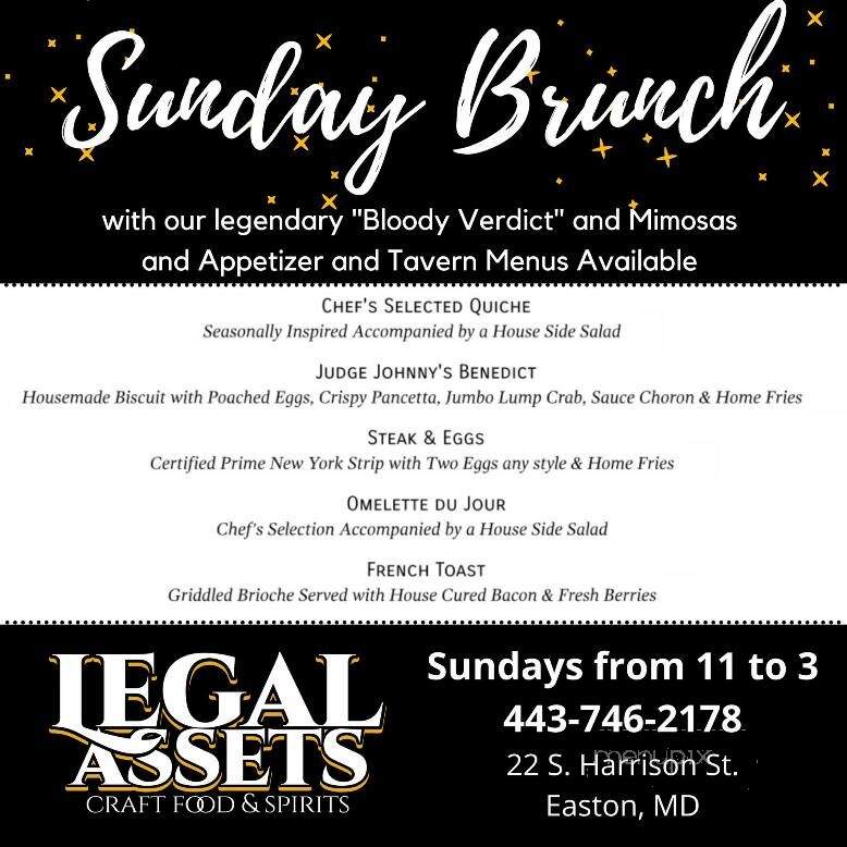 Legal Spirits Tavern - Easton, MD menu_pic