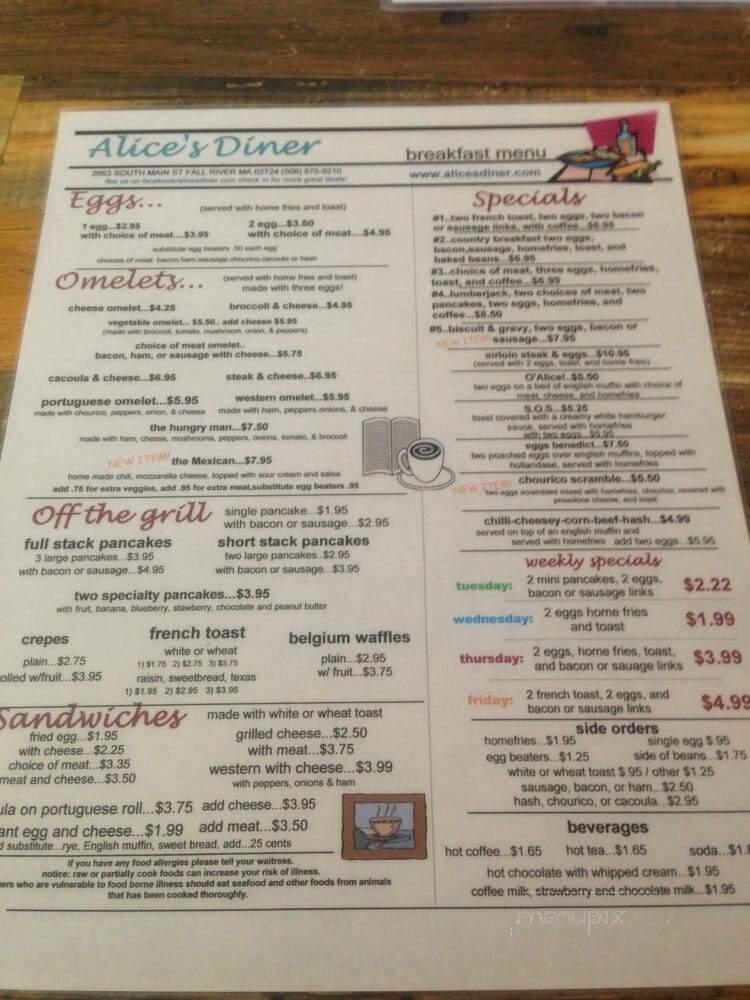 Alice's Diner Breakfast & Lnch - Fall River, MA