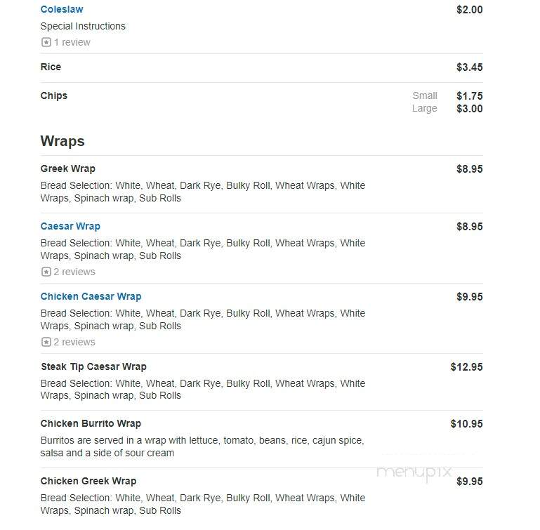 Main Street Deli - Weymouth, MA menu_pic