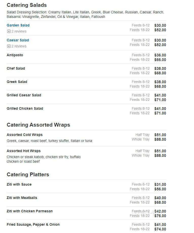 Main Street Deli - Weymouth, MA menu_pic