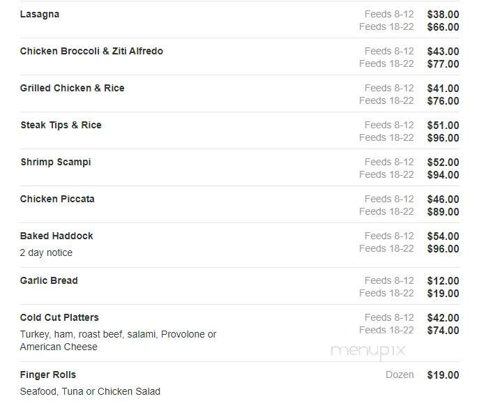 Main Street Deli - Weymouth, MA menu_pic