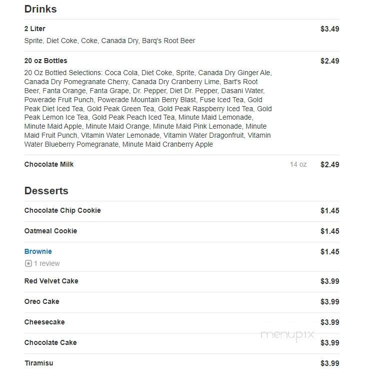 Main Street Deli - Weymouth, MA menu_pic