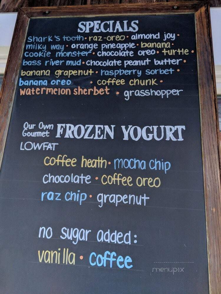 Sundae School Ice Cream - Harwich Port, MA menu_pic