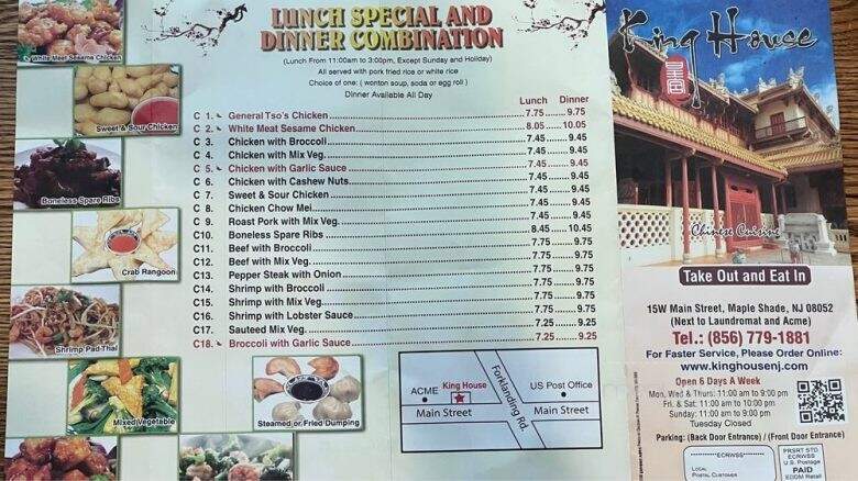 King House Chinese Restaurant - Maple Shade, NJ menu_pic