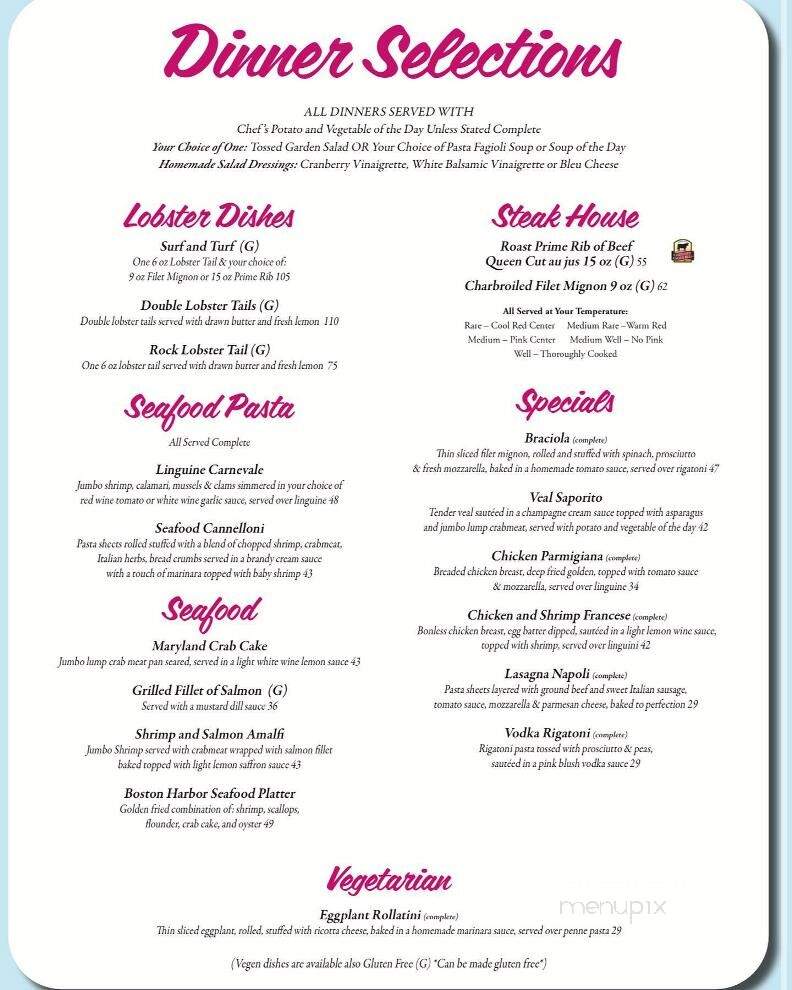 Carlucci's Waterfront - Mount Laurel, NJ menu_pic