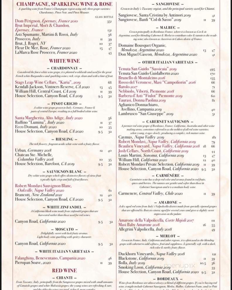 Carlucci's Waterfront - Mount Laurel, NJ menu_pic