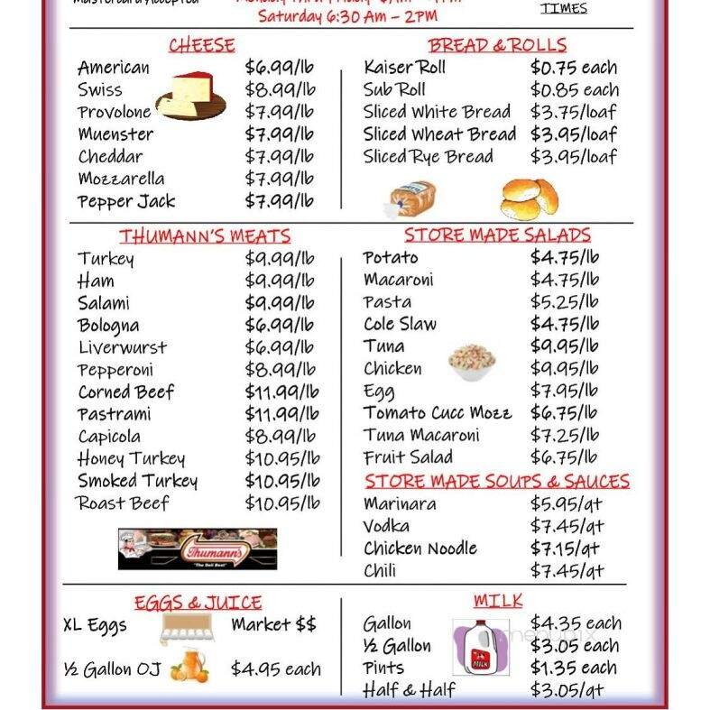 Cozy Corner Deli - Union, NJ menu_pic