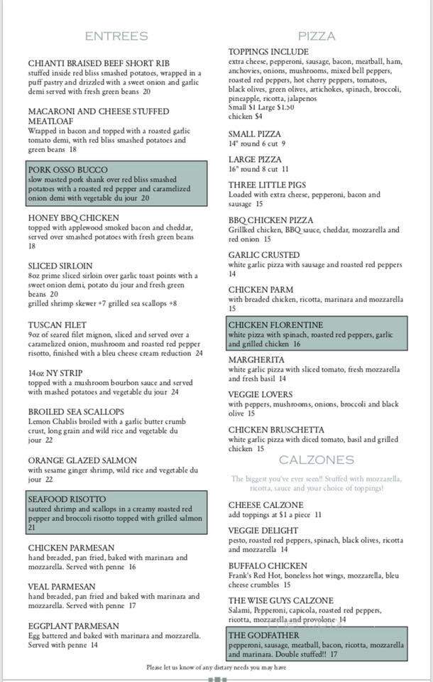 Joe's Tavern - Cohoes, NY menu_pic