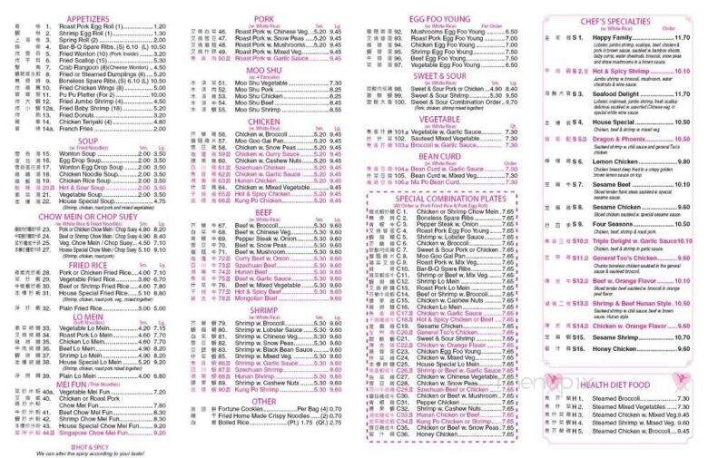 New China King - Carthage, NY menu_pic