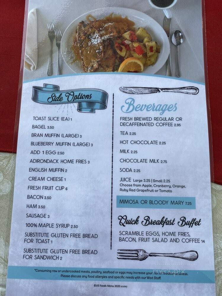 White Lion Restaurant - Lake George, NY menu_pic