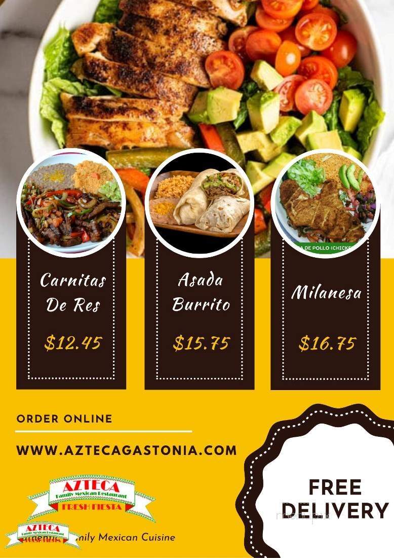 Azteca Family Mexican Restaurant - Gastonia, NC menu_pic