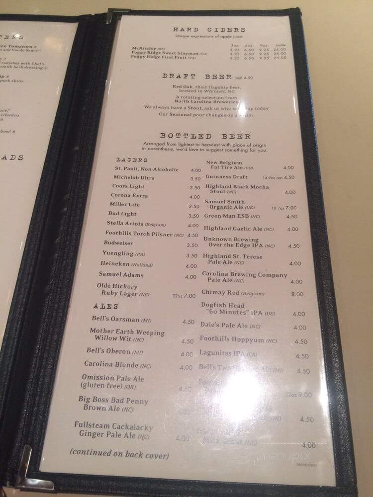 Lucky 32 Restaurant - Greensboro, NC menu_pic