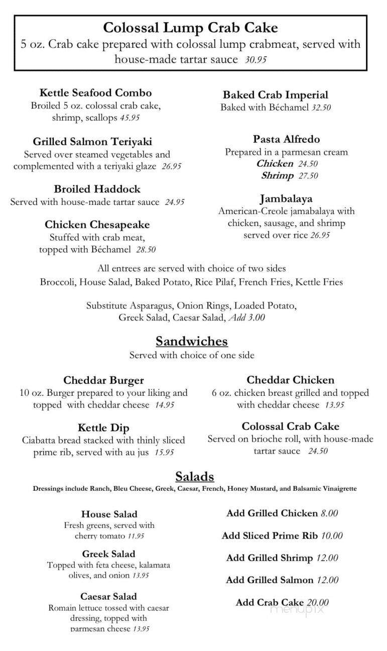 Copper Kettle - Chambersburg, PA menu_pic