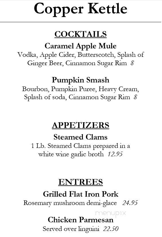 Copper Kettle - Chambersburg, PA menu_pic
