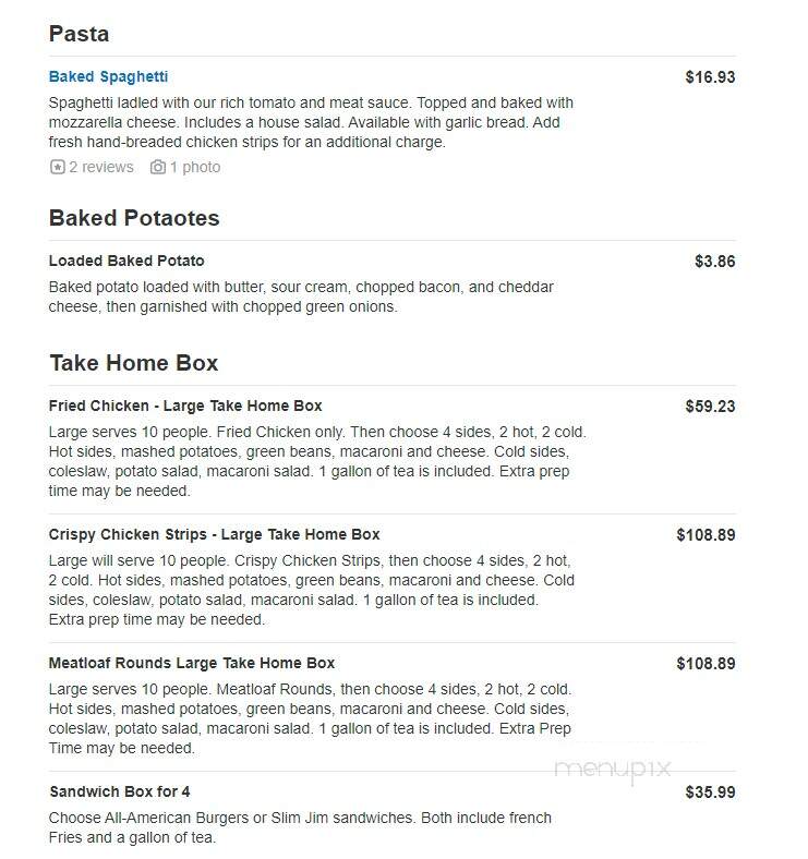Shoney's - Florence, SC menu_pic