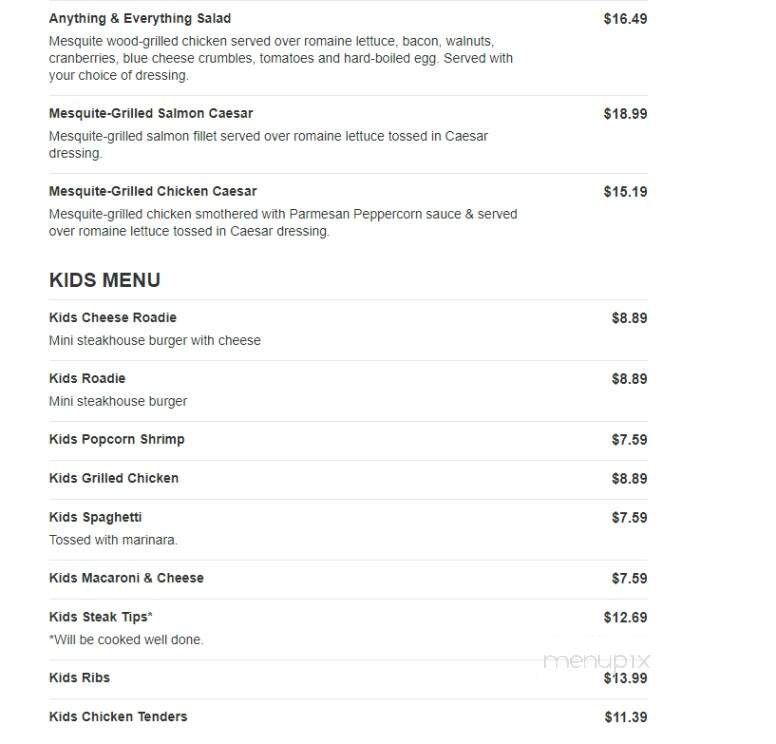 Logan's Roadhouse - Jackson, TN menu_pic