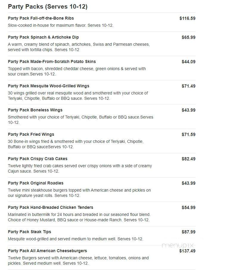 Logan's Roadhouse - Jackson, TN menu_pic