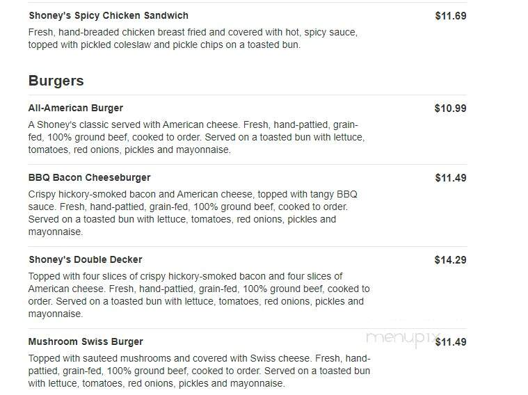 Shoney's - Clarksville, TN menu_pic
