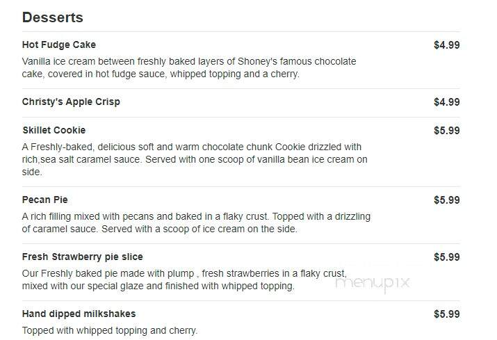 Shoney's - Clarksville, TN menu_pic