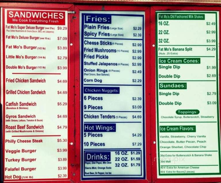 Fat Mo's No 1 - Nashville, TN menu_pic