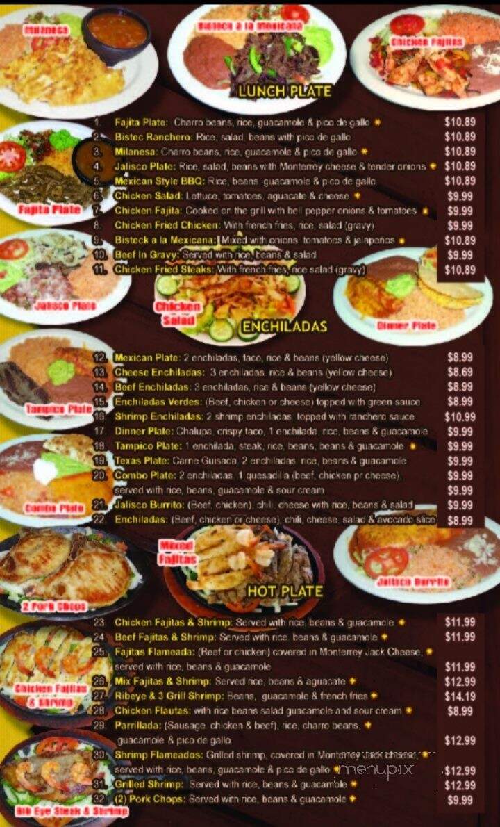 El Norteno Mexican Food - Victoria, TX menu_pic