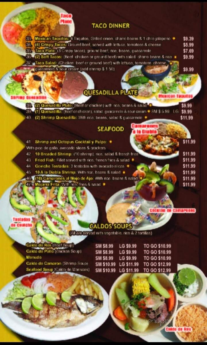 El Norteno Mexican Food - Victoria, TX menu_pic