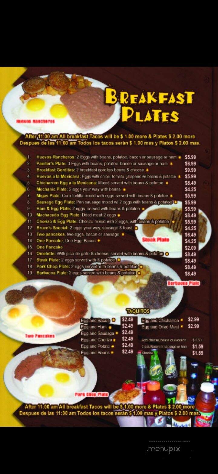 El Norteno Mexican Food - Victoria, TX menu_pic