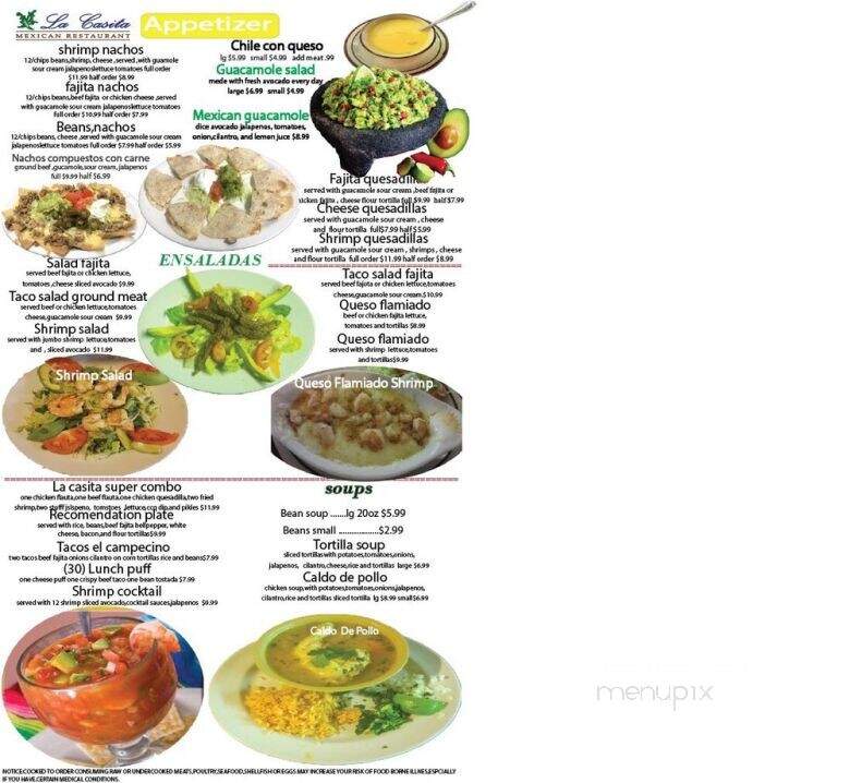 La Casita - Navasota, TX menu_pic