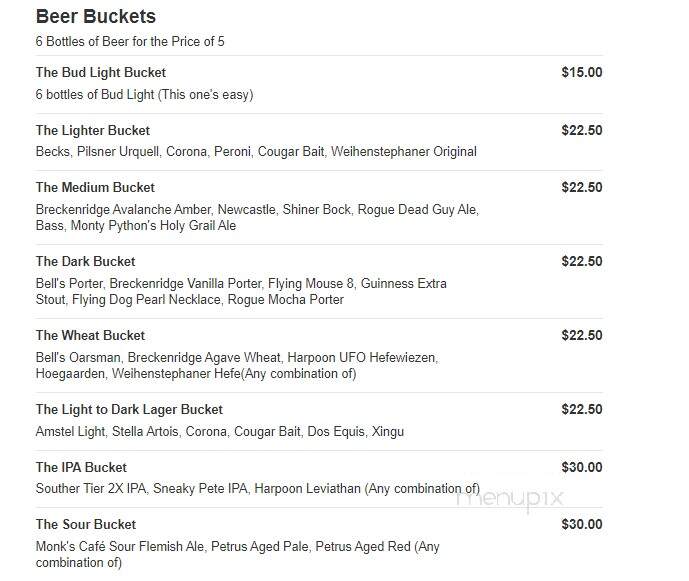 Irish Pub On Washington Street - Lewisburg, WV menu_pic