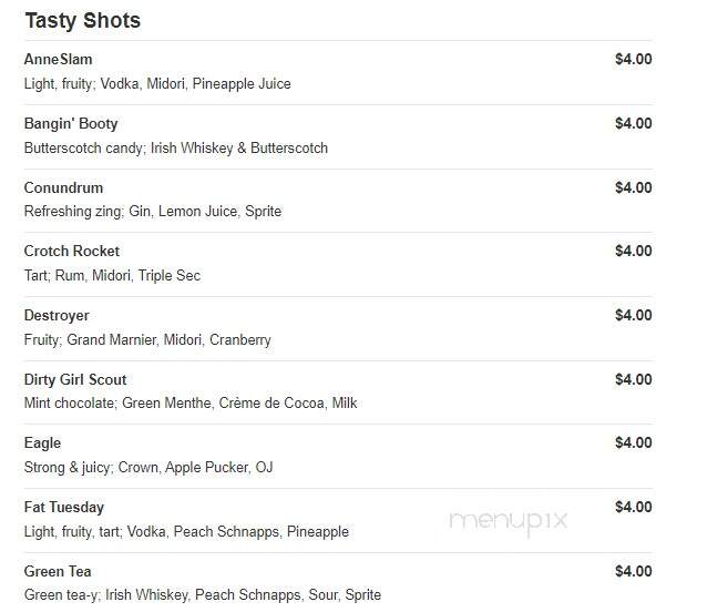 Irish Pub On Washington Street - Lewisburg, WV menu_pic