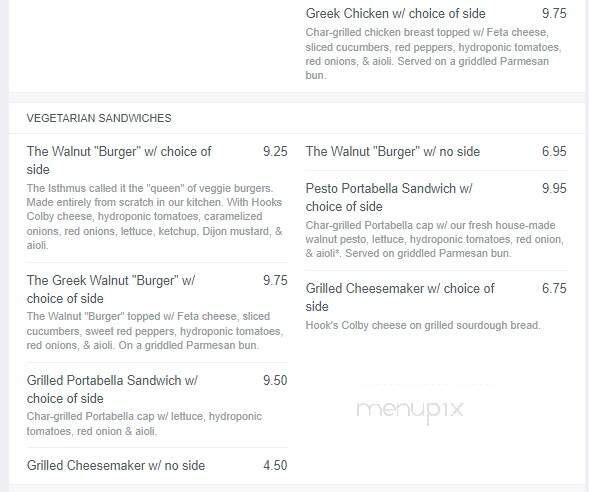 Brewery Creek Inn - Mineral Point, WI menu_pic