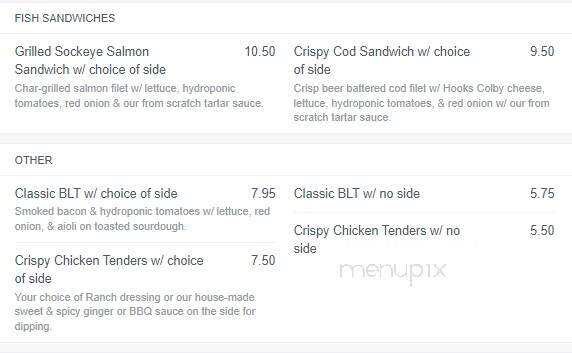 Brewery Creek Inn - Mineral Point, WI menu_pic