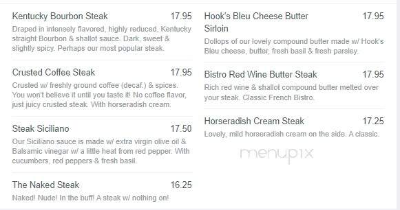 Brewery Creek Inn - Mineral Point, WI menu_pic