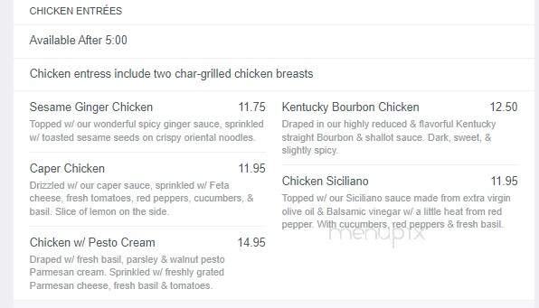 Brewery Creek Inn - Mineral Point, WI menu_pic