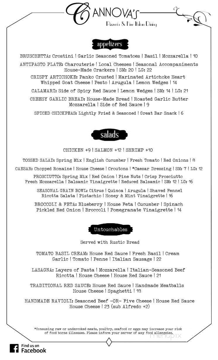 Cannova's Restaurant - Neenah, WI menu_pic